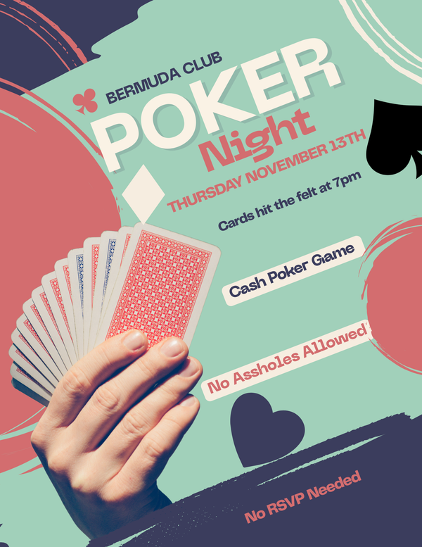 Bermuda Club - Members only Poker night events